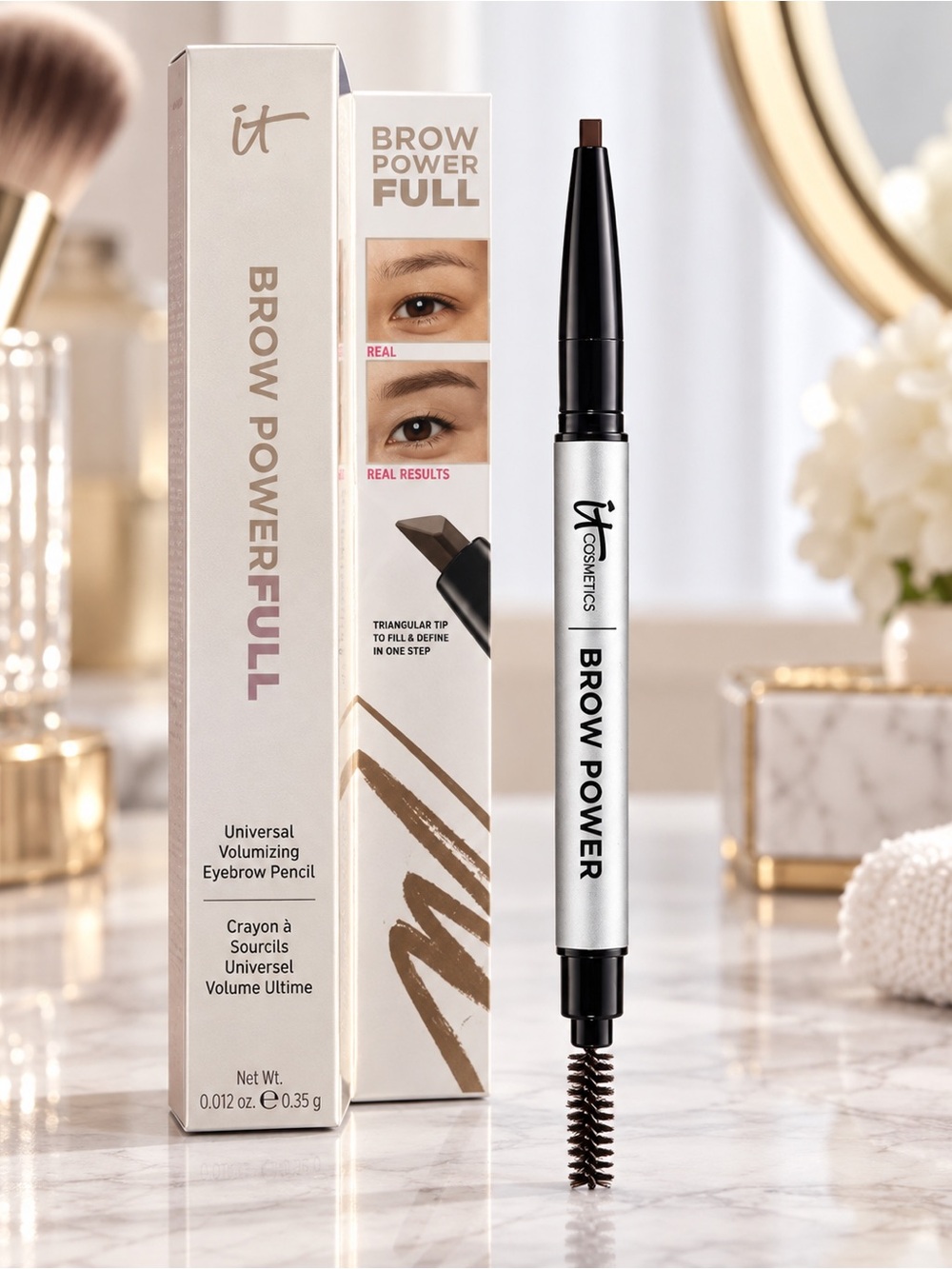 IT COSMETICS Brow PowerFULL Universal Taupe Volumizing Eyebrow Pencil New In Box